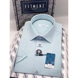 Fitmens Klasik Kısa Kol Keten Cotton Nefes Alan Kumaş Hediye Kutulu Erkek Gömlek FS-004572 - Turkuaz - 2XL