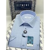 Fitmens Klasik Kısa Kol Keten Yaka Alttan Düğmeli Rahat Kumaş Hediye Kutulu Erkek Gömlek FS-004588 - Açık Mavi - 2XL - Acık Mavi