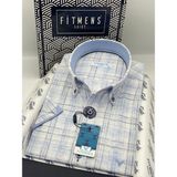 Fitmens Klasik Kısa Kol Keten Yaka Düğmeli Hediye Kutulu Erkek Gömlek FS-004569 - Açık Mavi - Acık Mavi