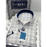 Fitmens Klasik Kısa Kol Keten Yaka Düğmeli Hediye Kutulu Erkek Gömlek FS-004569 - Antrasit - XL