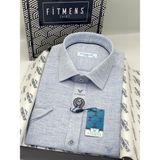 Fitmens Klasik Kısa Kol Kuşgözü Nefes Alan Yaka Alttan Düğmeli Hediye Kutulu Erkek Gömlek FS-004565 - Açık Mavi - Acık Mavi