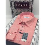 Fitmens Klasik Uzun Kol Cepsiz Keten Yaka Alttan Düğmeli Hediye Kutulu Erkek Gömlek FS-003686 - Kavun Içi - Kavun İçi - 4XL