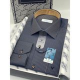 Fitmens Klasik Uzun Kol Çizgili Hediye Kutulu Erkek Gömlek Fs-003865 - Lacivert