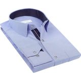 Fitmens Klasik Uzun Kol Filafil Pitikareli Swift Hediye Kutulu Erkek Gömlek FS-001263 - Saks Mavi - 5XL