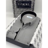 Fitmens Klasik Uzun Kol Ince Çizgili Cepli Hediye Kutulu Erkek Gömlek FS-003317 - Beyaz Siyah - Beyaz - Siyah