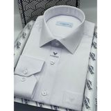 Fitmens Klasik Uzun Kol Oxford Hediye Kutulu Kolay Ütülenebilir Erkek Gömlek - Beyaz Mavi - 4XL