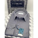 Fitmens Klasik Uzun Kol Oxford Hediye Kutulu Kolay Ütülenebilir Erkek Gömlek FS-001254 - İndigo - Indigo - 4XL