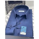 Fitmens Klasik Uzun Kol Oxford Hediye Kutulu Kolay Ütülenebilir Erkek Gömlek FS-001254 - Lacivert Saks Mavi - Lacivert - Saks Mavisi - 3XL