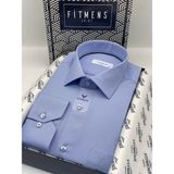 Fitmens Klasik Uzun Kol Oxford Hediye Kutulu Kolay Ütülenebilir Erkek Gömlek FS-001254 - Mavi - 4XL