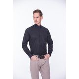 Fitmens Klasik Uzun Kol Oxford Hediye Kutulu Kolay Ütülenebilir Erkek Gömlek - Siyah - 3XL