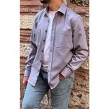 Fitmens Oversize Gabardin Pamuklu Hediye Kutulu Erkek Ceket Gömlek FS-003868 - Gri - 2XL