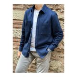 Fitmens Oversize Gabardin Pamuklu Hediye Kutulu Erkek Ceket Gömlek FS-003868 - Lacivert