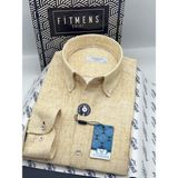 Fitmens Slim Fit Uzun Kol Müslin Dijital Baskılı Hediye Kutulu Erkek Gömlek FS-004599 - Sarı