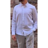 Fitmens Slim Fit Uzun Kol Müslin Pamuk Rahat Nefes Alabilen Kumaştan Yaka Düğmeli Hediye Kutulu Erkek Gömlek FS-004202 - Beyaz - XL