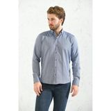 Fitmens Slim Fit Uzun Kol Oxford Hediye Kutulu Kolay Ütülenebilir Erkek Gömlek - Açık Lacivert - 2XL