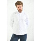 Fitmens Slim Fit Uzun Kol Oxford Hediye Kutulu Kolay Ütülenebilir Erkek Gömlek - Beyaz