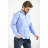 Fitmens Slim Fit Uzun Kol Oxford Hediye Kutulu Kolay Ütülenebilir Erkek Gömlek - Koyu Mavi