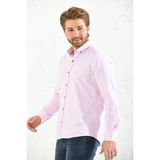 Fitmens Slim Fit Uzun Kol Oxford Hediye Kutulu Kolay Ütülenebilir Erkek Gömlek - Pembe - 2XL