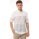 Fitmens Slim Fit Uzun Kol Panolu Keten Hediye Kutulu Kolay Ütülenebilir Erkek GÖMLEK(A.139) - Bej - 3XL