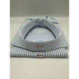 Fitmens Slim Fit Uzun Kol Premium Çizgili Yaka Düğmeli Hediye Kutulu Erkek Gömlek FS-004440 - Açık Mavi - Acık Mavi