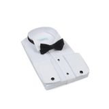 Fitmens Slim Fit Uzun Kol Soft Saten Smokin Damatlık Erkek Hediye Kutulu Gömlek - Beyaz FS-001947