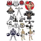 Fitnes Gym Halter Sticker Set 13 Parça Telefon, Tablet, Defter, Laptop Sticker