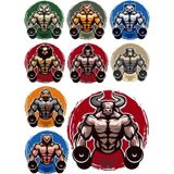 Fitnesci Hayvanlar Sticker Set 9 Parça Telefon, Tablet, Defter, Laptop Sticker
