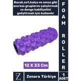 Fitness Aerobik Denge Stabilite Kas Esnekliği Denge Geliştirici Kadın Erkek Spor Foam Roller 33 cm - 1 - Mor