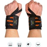 Fitness Ağırlık Bilekliği - Crossfit Wraps - Pro Spor Bileklik - Turuncu - Standart