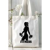 Fitness Baskılı Bez Çanta Kişiye Özel Model 13