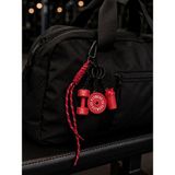Fitness Charm Anahtarlık | Dambıl, Ağırlık Plakası ve Shaker Figürlü Spor Çantası Süsü - Kırmızı