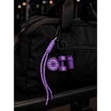 Fitness Charm Anahtarlık | Dambıl, Ağırlık Plakası ve Shaker Figürlü Spor Çantası Süsü - Mor