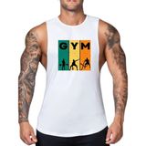 Fitness Gym Tank Top Sporcu Atleti - Beyaz - 2XL