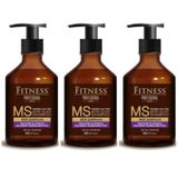 Fitness Professional Gri Beyaz ve Platin 3x500 ml Mor Şampuan