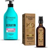 Fitness Professional Onarıcı Keratin Hair Botox 1000 ml + Özel Formül Keratin Yağı 100 ml