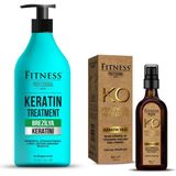 Fitness Professional Saç Düzleştirici Keratin Bakımı Brezilya Fönü 1000ML + Keratin Yağı 100 ml