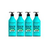 Fitness Professional Saç Düzleştirici Keratin Bakımı Kalıcı Onarıcı Brezilya Fönü 1000 Ml 4 Adet