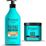 Fitness Professional Tuzsuz Şampuan ve Yoğun Onarıcı Keratin Saç Maskesi Seti