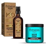 Fitness Professional Yıpranmış ve Kuru Saçlara Özel Onarıcı Keratin Bakım Maskesi ve Yağı Seti