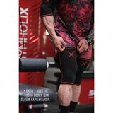 Fitness Spor Dizlik , Ortopedik Antrenman Dizliği ,Knee Sleeve Unisex 1 Adet - Kırmızı - Siyah