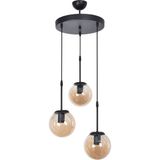 Fito Modern Tasarım Cafe - Mutfak - Salon - Oturma Odası Renk Camlı 3 Lü Avize
