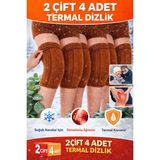 FitOnly Deve Tüyü Yün Diz Isıtıcı Dizlik – Kışlık Termal Romatizma ve Motor Kullananlar Için Diz Koruyucu (2 Çift – 4 Adet, Kadın-Erkek) Ortapedik - XL - Kahverengi