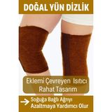 FitOnly Kısa Yün Ortopedik Dizlik – Romatizma ve Diz Ağrısı Için Termal Diz Isıtıcı, Motorcu ve Kışlık Kullanıma Uygun (1 Çift / 2 Adet) - 2XL - Kahverengi