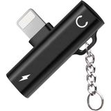 FitPlus FT-AC34 Siyah Lightning Şarj + Kulaklık Çoğaltıcı Mini Askılı Adaptör
