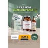 FITRİNA Cilt Bakım Seti Kollajen, Minatrin Saç ve Tırnak Bakımı Kapsül, Soğuk Sıkım Susam Yağı (Fıtrina Sempatik Paket 7)