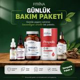 Fıtrina Günlük Bakım Paketi | Omega-3 60 Kapsül + Propolis 50 ml + Udi Hindi Yağı 100 ml + D3K2 Damla 20 ml + Lugol İyot Çözeltisi | 5’li Kombin Set (Sempatik Paket 4) - Aromasız