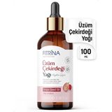 Fıtrina Soğuk Sıkım Üzüm Çekirdeği Yağı 100 mL Damlalıklı Cam Şişe Doğal Bitkisel Yağ