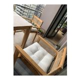 Fitsdekor Beyaz Sandalye Minderi Seti 4 Adet 45x45 Cm