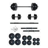 Fitset 75 kg Kombo Halter Seti ve Dambıl Seti Ağırlık Fitness Seti