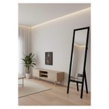 Fitset Siyah Ahşap Ayaklı Boy Aynası 145x40cm